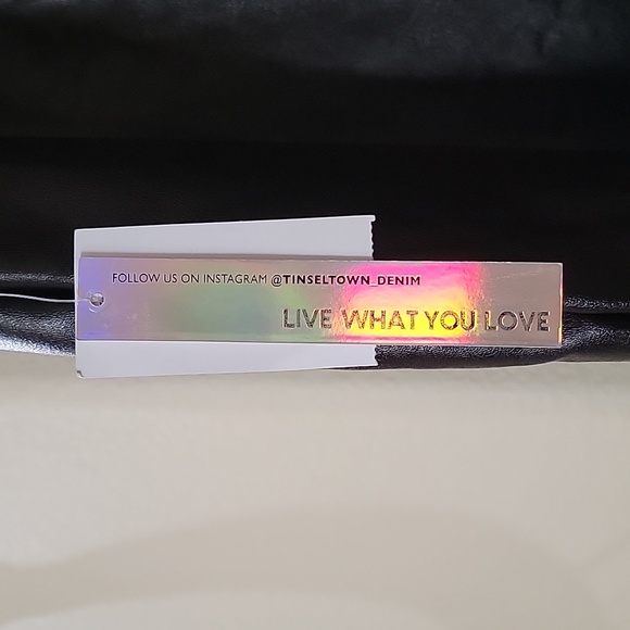 TINSELTOWN Plus Size Faux Leather Pull On Leggings/Pants black 3X NWT - Picture 6 of 16